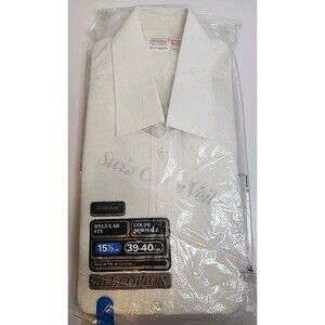 ST. MICHAEL VINTAGE Size 15 1/2" Men's White Long Sleeve Shirt Button Down NIP